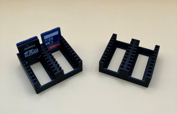 SD Card Tray Holder for Camera Cards and similar (Single and Dual Row)