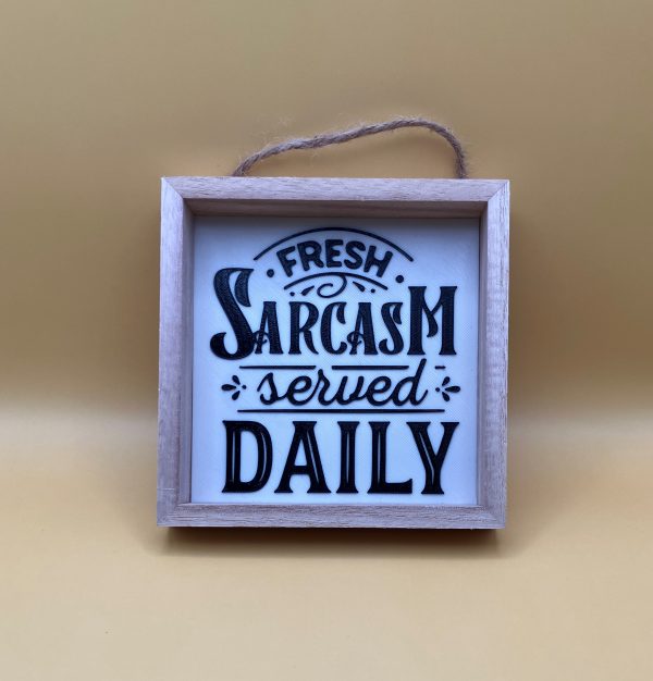 Fresh Sarcasm Served Daily Kitchen and coffee tray decorations