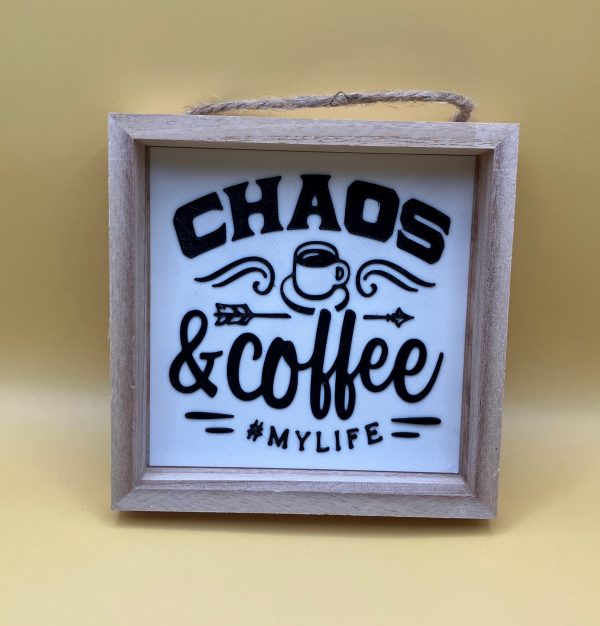 Chaos and Coffee #MyLife Kitchen and coffee tray decorations