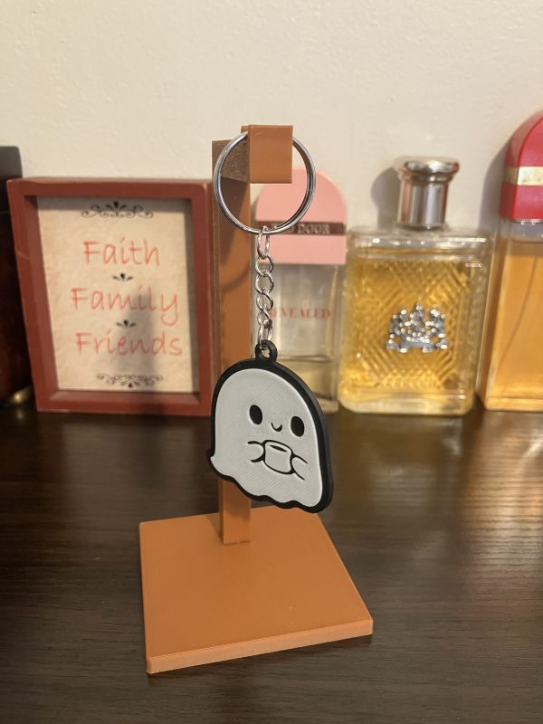 Novelty Ghost Halloween Keychains Happy Sad Coffee Flip the Bird Funny Gag Gift Prize - Image 5