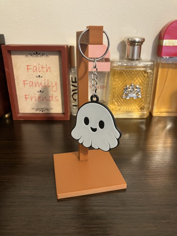 Novelty Ghost Halloween Keychains Happy Sad Coffee Flip the Bird Funny Gag Gift Prize - Image 9