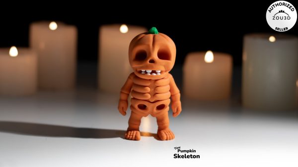 Pumpkin Skeleton Keychain