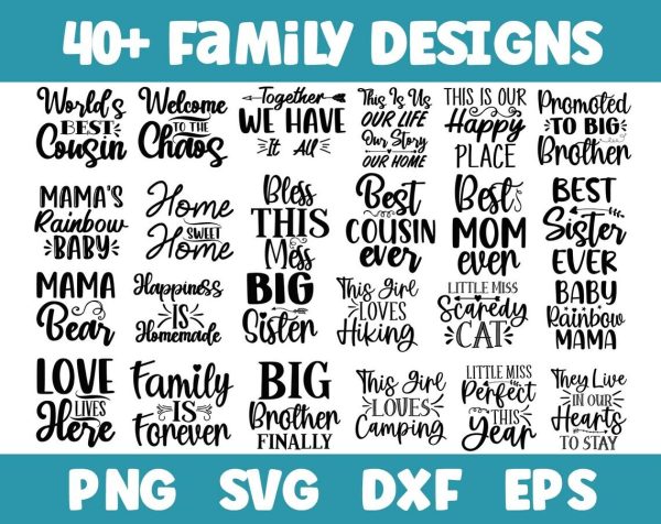 Family svg Bundle, Family Quotes svg, Family Sayings svg, Family Bundle svg, Home svg Bundle, Family svg Files, Funny Cut Files - Image 3