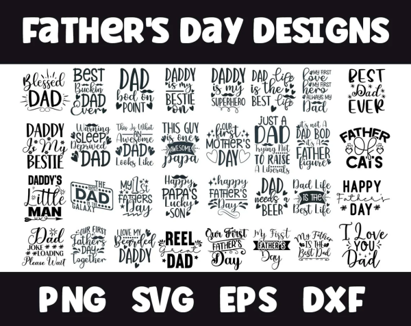 New Fathers Day SVG Bundle PNG, SVG For Cricut or Silhouette, Funny Fathers day Svg, Happy Father's day 2023 svg, Fathers day - Image 3