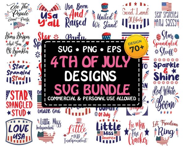 4th Of July Bundle for Cricut, Silhouette, Laser Engraving, and more