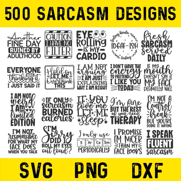 500+ Sarcasm Svg Bundles, Sarcastic Bundle Svg, Sarcastic Svg Bundle, Funny Svg Bundle, Sarcastic Sayings Svg Bundle, Sarcastic Quotes Svg - Image 2