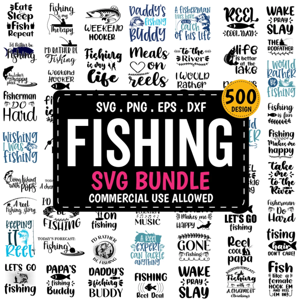 The Ultimate Fishing SVG Bundle, Fishing Quote svg, FISHING Svg Cut Files for Cricut, Bass Svg, Hook Svg, Fishing Bundle Png