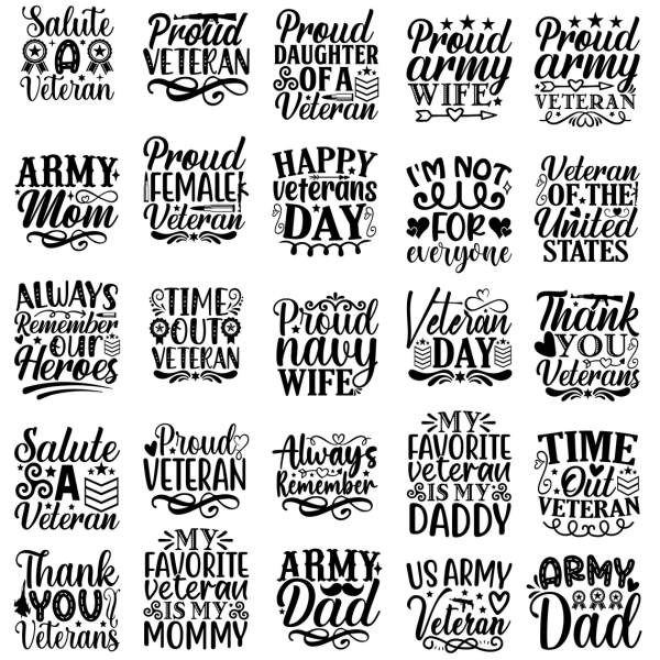 Veterans day SVG Bundle, Veteran day Quote svg, Veteran SVG Bundle Cut Files for Cricut, Military svg, Patriotic svg, Veteran Bundle PNG - Image 4