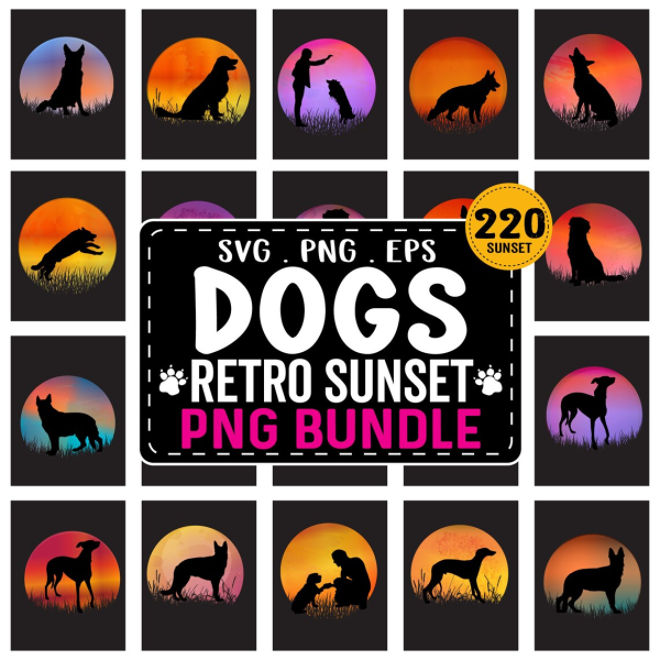 2000+ Dog SVG Mega Bundle, Dog SVG Bundle, Dogs Sunset Silhouette, Dogs Sunsent, Dog Lover Svg, Dog Saying SVG, Dog Mama, A-Z Dogs - Image 3