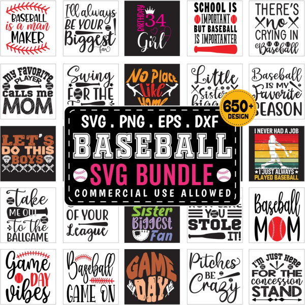 Baseball SVG Bundle, Baseball Png, Baseball Cut Files, Funnt Baseball Quote, Baseball Life Svg, Sports Svg, Baseball Mom, Baseball Sport svg