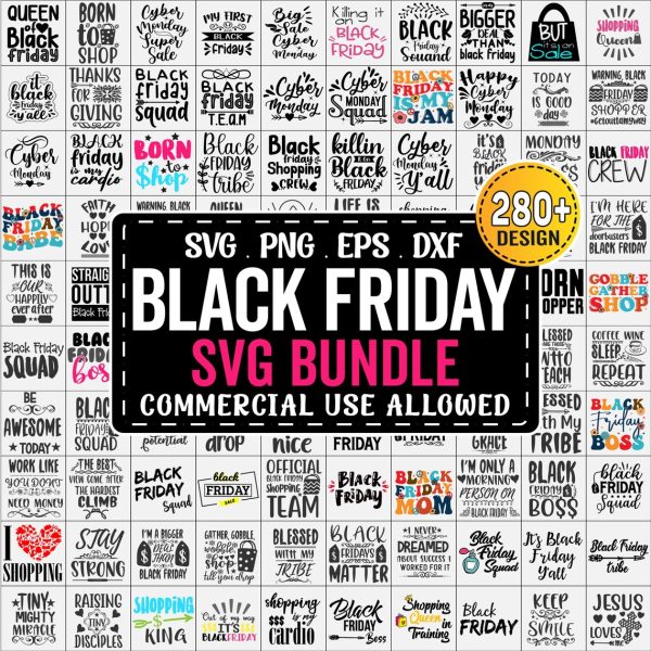 Black Friday SVG Bundle, Black Friday Squad, Black friday shirt svg, Black friday quotes, Black friday png, Black Friday bundle Svg Png