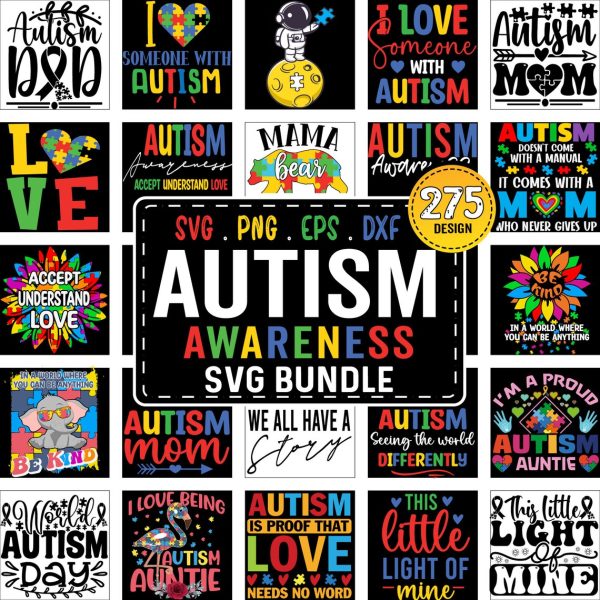 Autism Svg Bundle, Autism Awareness Svg, Autism Quote Svg, Au-Some Svg, Autism Mom Svg, Autism Awareness Month, Autism Ribbon Svg, Cut files