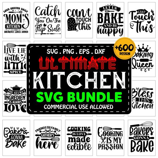 The Ultimate Kitchen SVG Bundle, Cooking Quote svg png, Mega Kitchen Bundle, BBQ Svg, Baking Svg, Potholder Svg