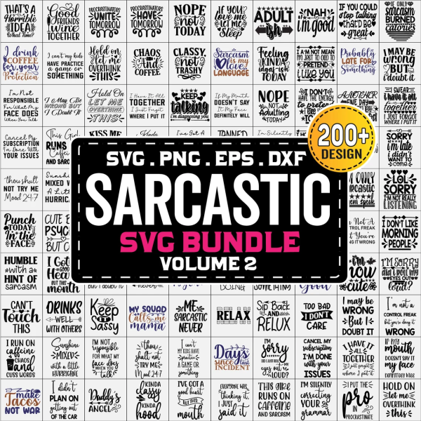 Sarcastic SVG Bundle, Sarcastic Quotes Svg Bundle, Funny Bundle SVG, Sarcastic Mom Svg, Sarcastic Sayings Svg Bundle, Sarcasm Svg Bundle - Image 3