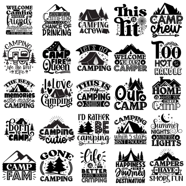 Camping SVG Bundle, Camper Svg, Camp Life Svg, Camping Quotes Svg, Camping Svg for Shirts, Adventure Svg, Firecamp svg, Traveling svg - Image 6