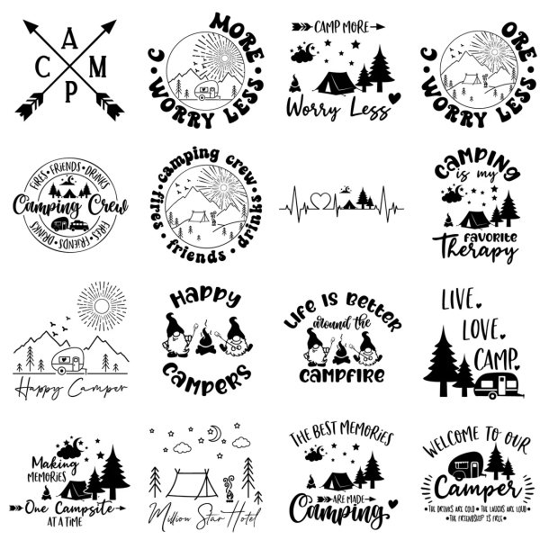 Camping SVG Bundle, Camper Svg, Camp Life Svg, Camping Quotes Svg, Camping Svg for Shirts, Adventure Svg, Firecamp svg, Traveling svg - Image 7