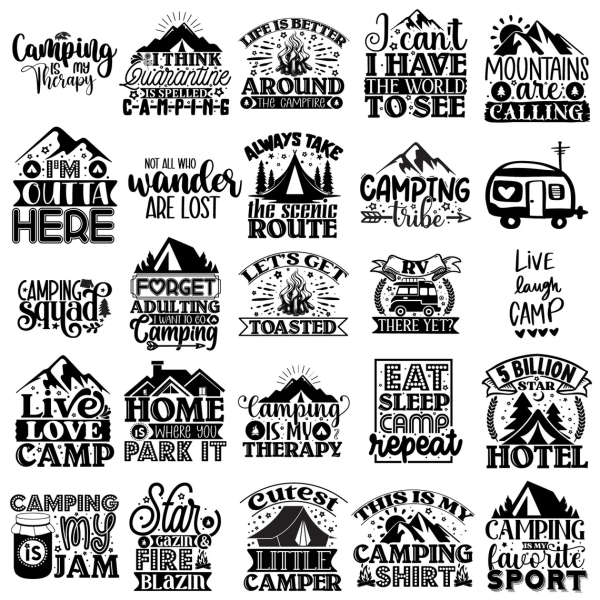 Camping SVG Bundle, Camper Svg, Camp Life Svg, Camping Quotes Svg, Camping Svg for Shirts, Adventure Svg, Firecamp svg, Traveling svg - Image 3