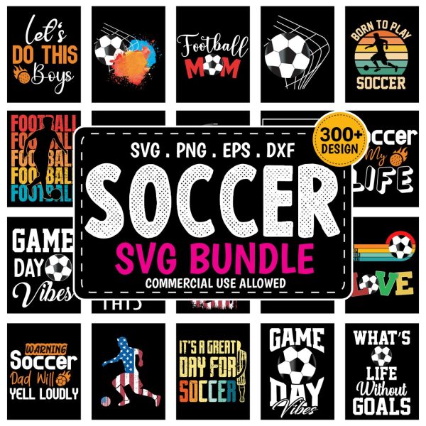 Soccer Svg Bundle, Soccer SVG, Soccer Quote Svg, Soccer Cut Files, Soccer Mom Svg Bundle, Soccer Shirt Svg, Soccer Mom Life Svg - Image 2