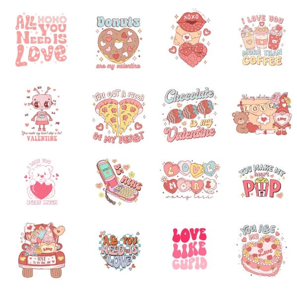 Retro Valentine PNG Bundle - Image 4