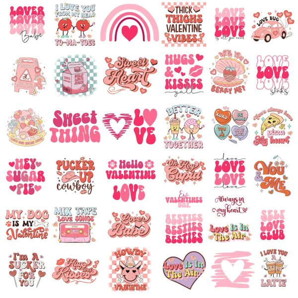 Retro Valentine PNG Bundle - Image 5