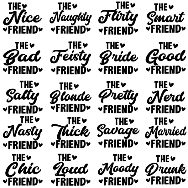 Friends Shirts SVG Mega Bundle, Friends Matching Shirts SVG, Girls Party Svg, Birthday Squad Svg, Bachelorette Svg, Girls Weekend Svg - Image 3