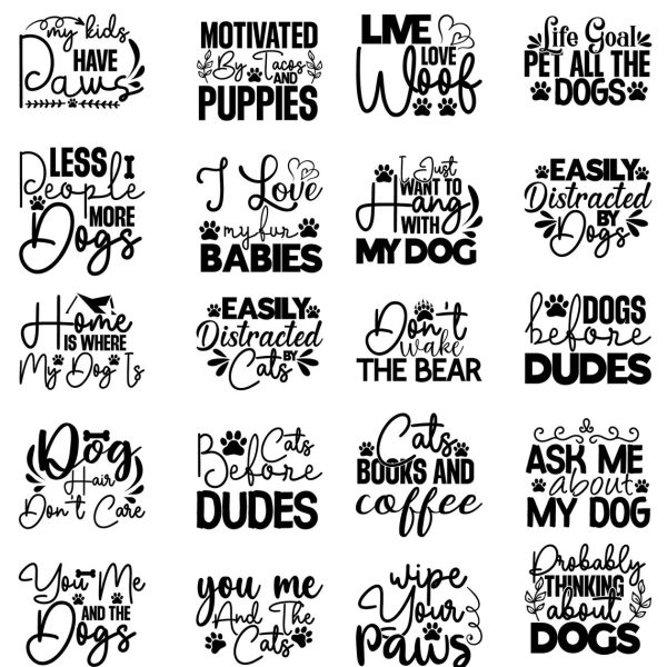 Pet SVG Bundle, Dog Quotes SVG Bundle, Funny Pet Quotes Pack, Pet Mom SVG, Love Animal Svg, Cat Mom Svg, Pets cutting files - Image 3