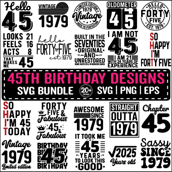 21st to 90th Birthday SVG Bundle, Vintage 1934 Birthday Gift Ideas, Ninety Svg for Shirts, Hello 90 Svg Cricut Cut Files Instant Download - Image 7