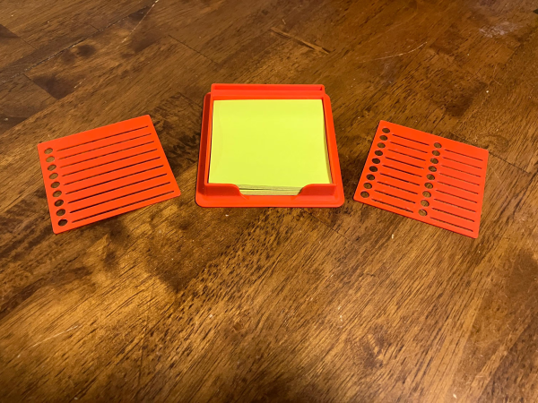 Sticky Note Stencils with Tray | Fits 3x3 Post-It Notes | Checklist Guide | Desk Organizer | Rubber Feet | Todo List - Image 3